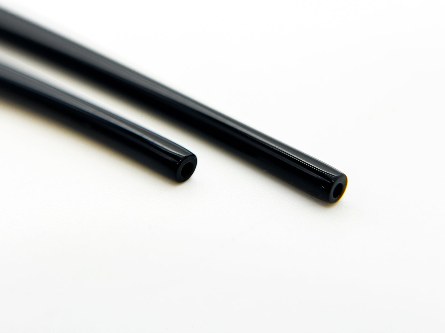 Cartier Eyeglass Temple Tips – Black Acetate with Gold Logo (Pair)