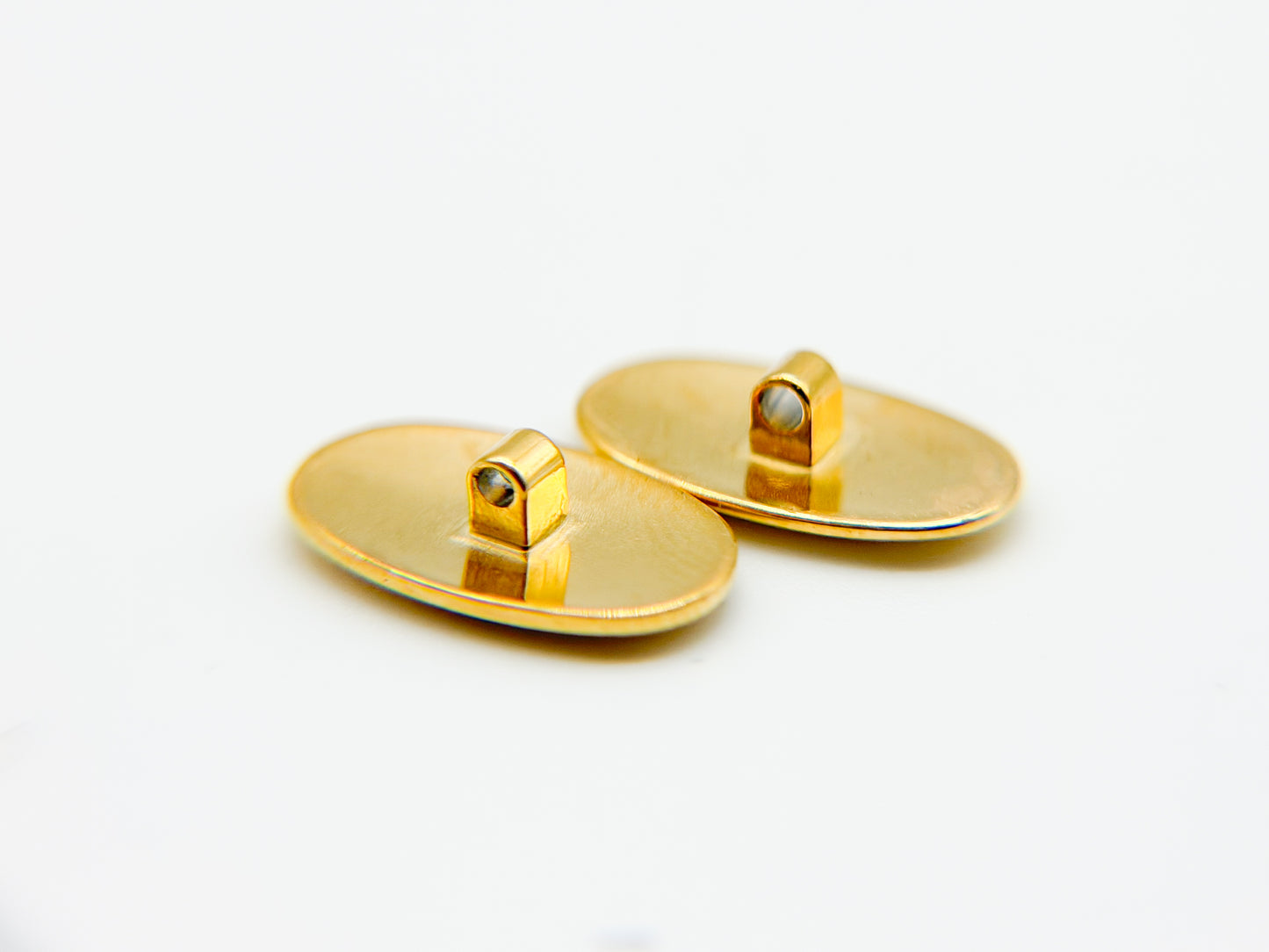 Cartier Logo Medallions – Gold/Black (2 pcs, Oval Emblem Inserts)