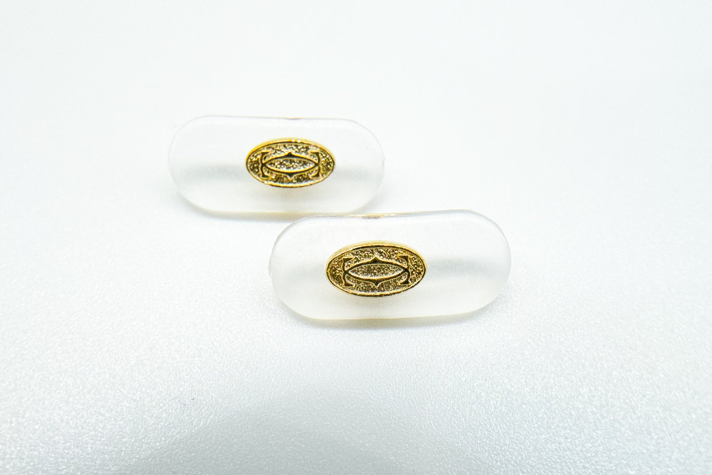 Luxury Nose Pads – large Gold Core, Cartier-Style Design