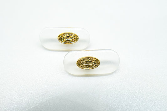 Luxury Nose Pads – large Gold Core, Cartier-Style Design