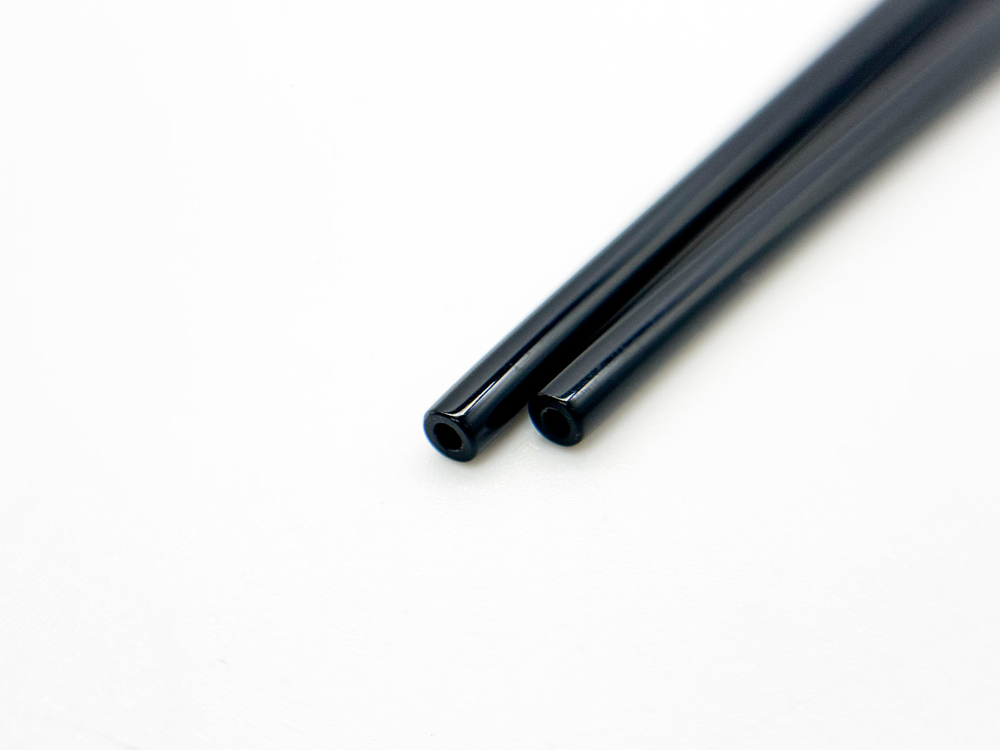 Cartier Eyeglass Temple Tips – Black Acetate with Silver Logo (Pair)