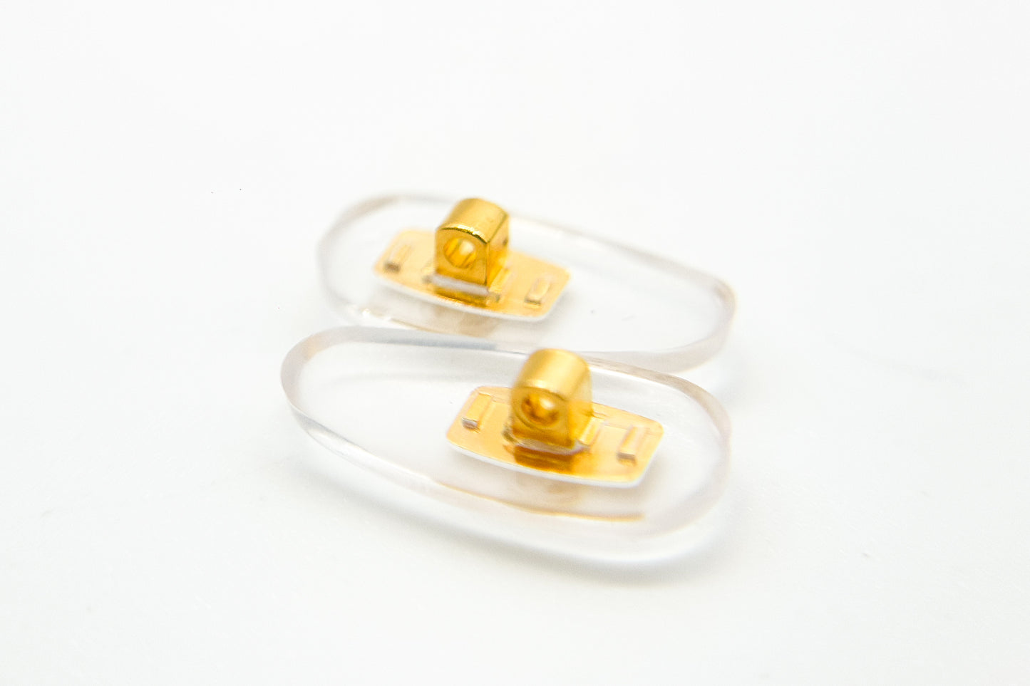 Gucci Nose Pads – Transparent Silicone with Gold Logo