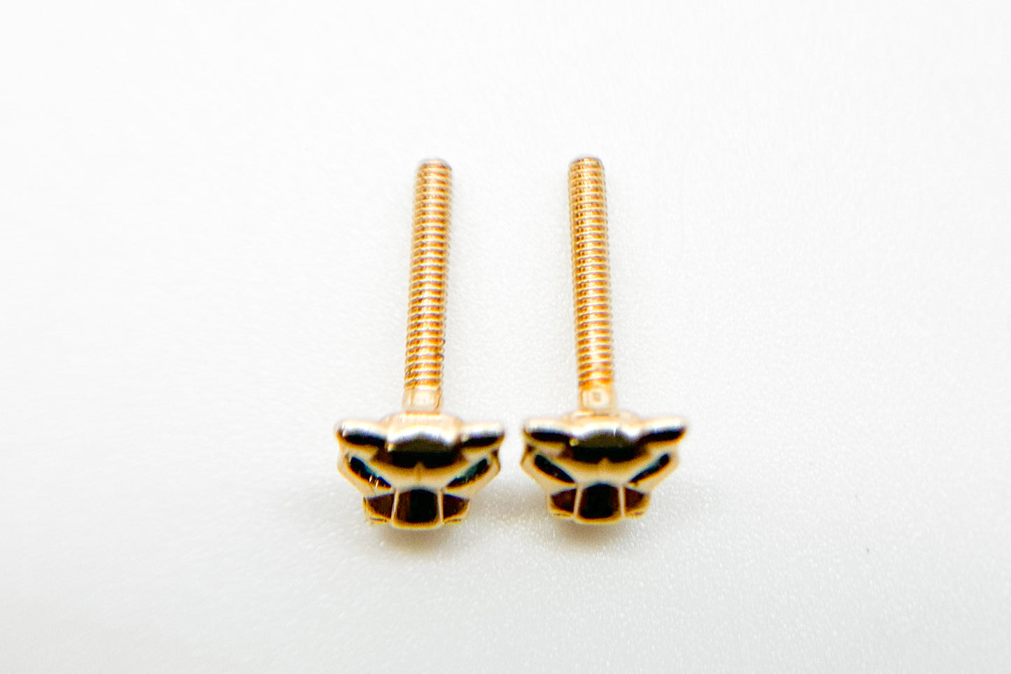 Gold Panther Screw-Back Stud Earrings – Unisex | Hypoallergenic