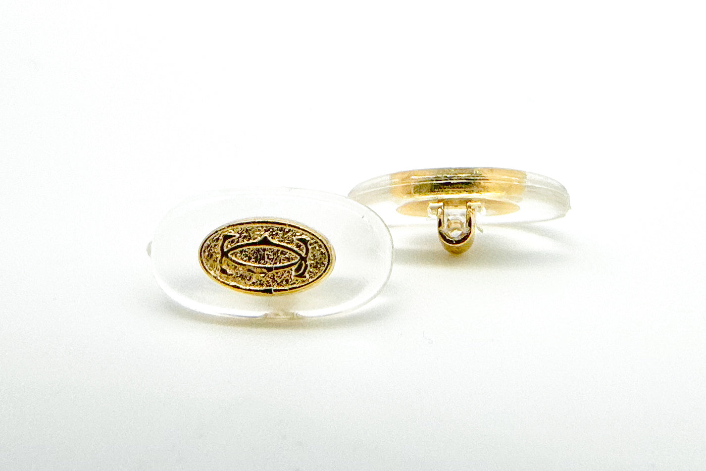 Cartier Nose Pads – standard Transparent Silicone with Gold Logo