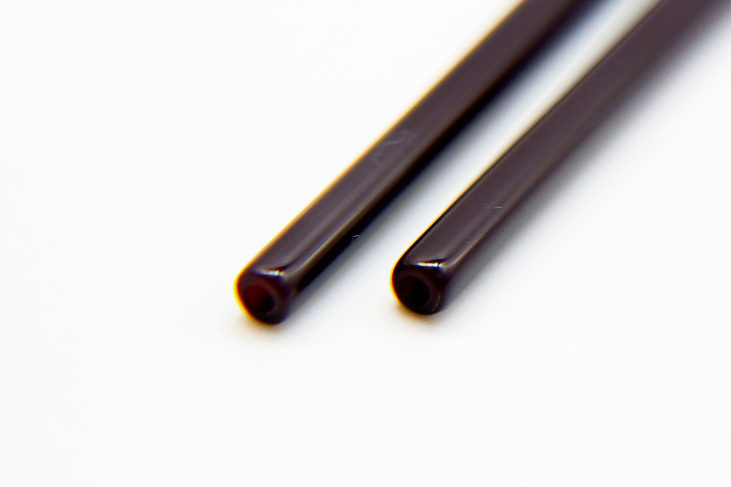 Cartier Eyeglass Temple Tips – Burgundy Acetate with Gold Logo (Pair)