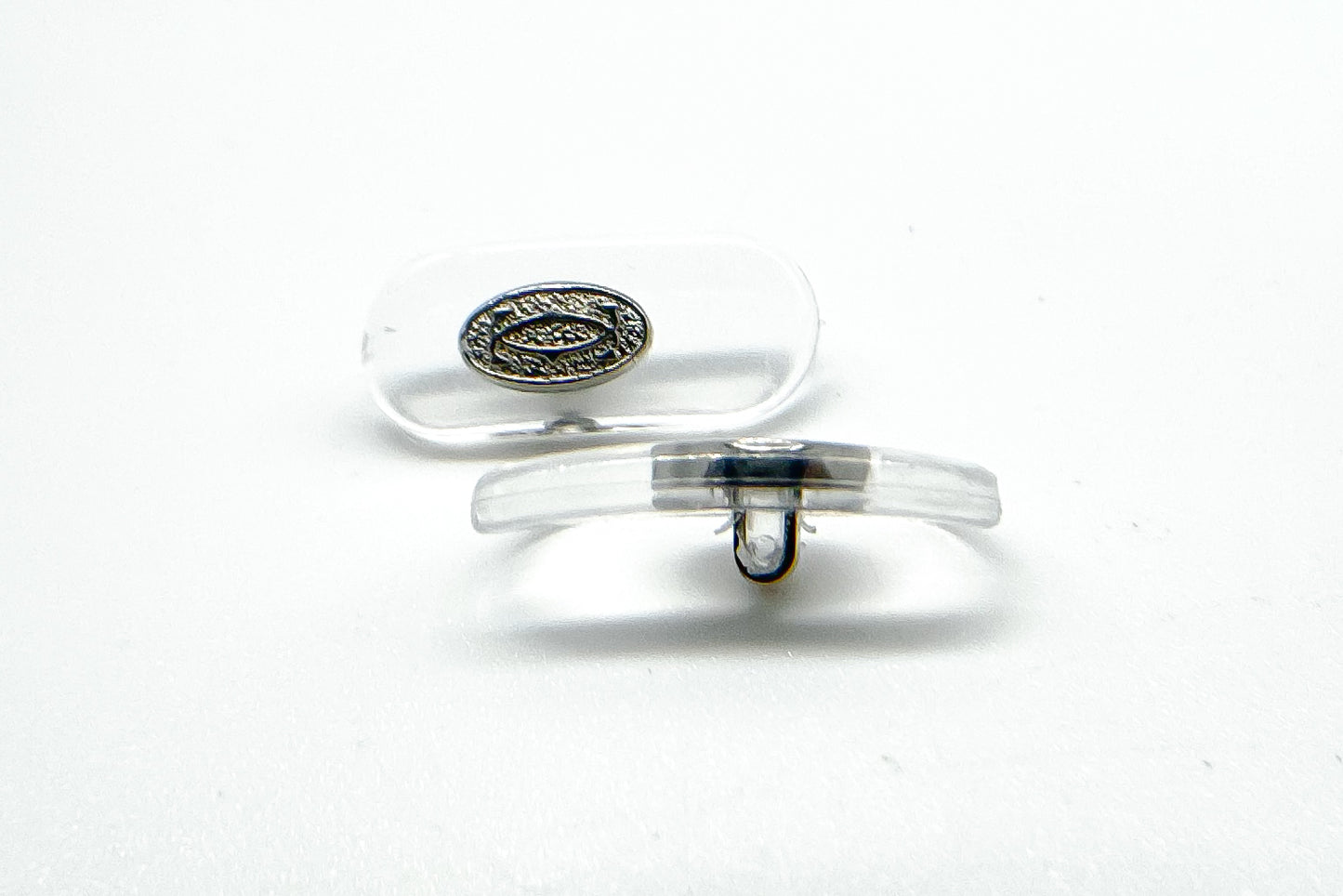 Cartier Nose Pads – large Transparent Silicone with Silver Logo (Copy)