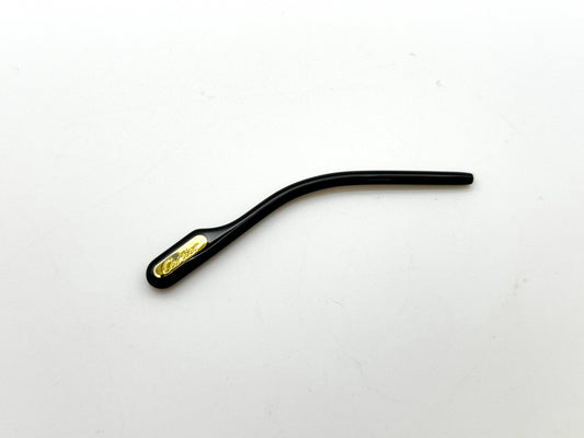 Cartier Eyeglass Temple Tip – Black Acetate with Gold Logo (Single Piece)