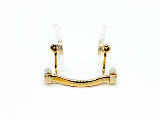 Cartier Nose Pad Assembly – Gold (1 pc, Adjustable Screw Mount w/ 2 Pads)