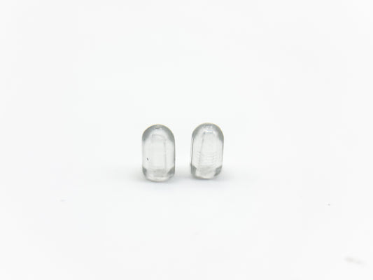 Eyeglass Temple Tips – Clear Silicone (2 pcs, Universal Fit)